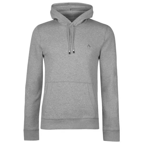 Original Penguin Fleece Popover Hoodie - Grey XS