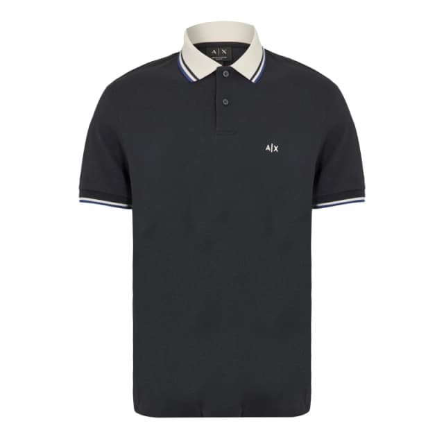 Armani Exchange Mens Short Sleeve Polo Shirt Deep Navy male S