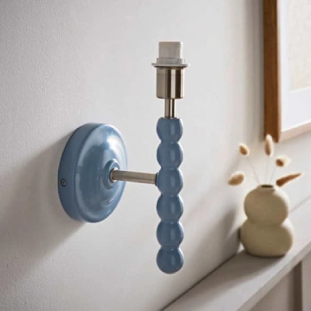 ValueLights ValueLights Bobbins Pastel Bobble Style Wall Light Base in Pale Blue Pale Blue One Size Unisex 5016529273691