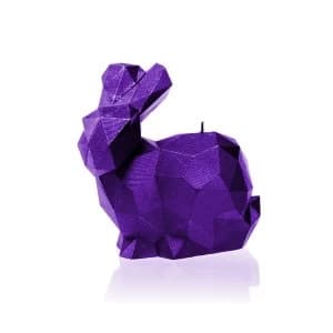 Violet Metallic Large Rabbit Candle