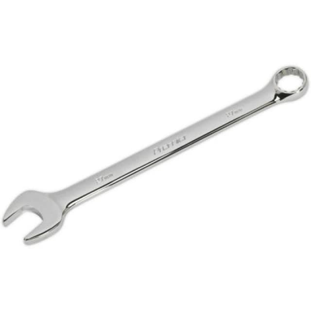 Loops 27mm Steel Combination Spanner - Long Slim Design Combo Wrench - Chrome Vanadium Metallics