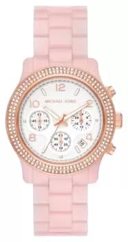 Michael Kors MK7424 Runway (38mm) White Chronograph Dial / Watch