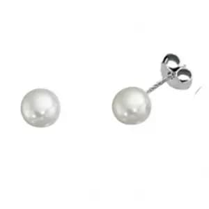 Beginnings Sterling Silver E3965W White Stud Earrings