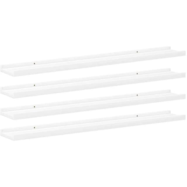 VIDAXL Wall Shelves 4 pcs White 80x9x3cm Vidaxl 8720286417638