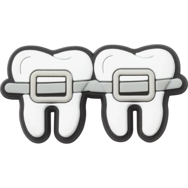 Crocs Jibbitz Crocs Teeth with Braces Gris Unisex TU