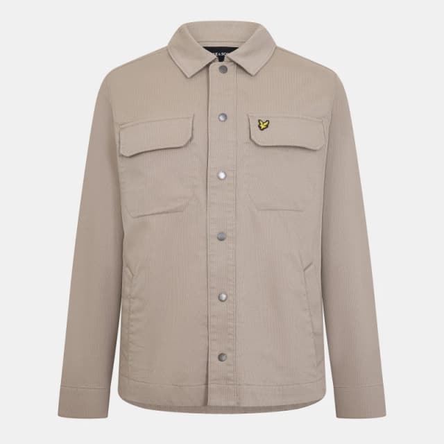 Lyle and Scott Logo Overshirt Overshirts S Beige 60662604350