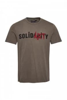 Mens French Connection Solidarity T Shirt Forest Green