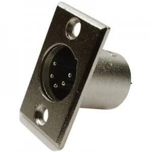 XLR connector Sleeve plug straight pins Number of pins 5 Silver Cliff FC6175