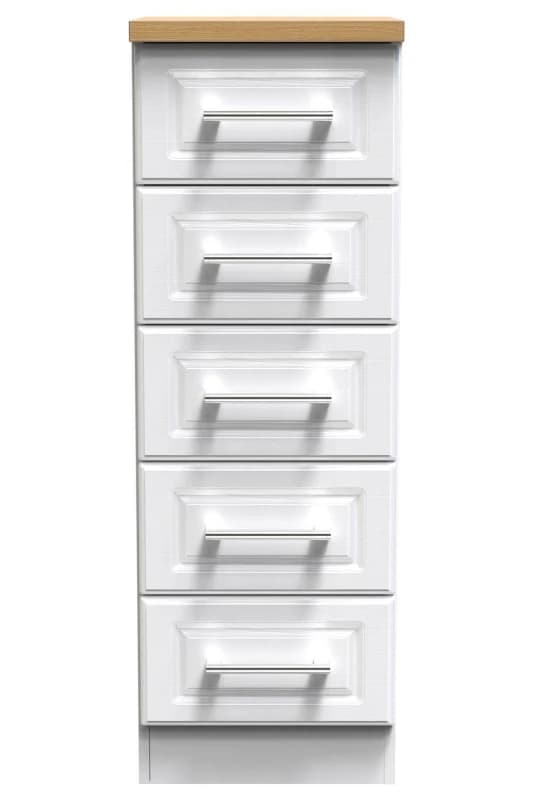 Ready Assembled 2 U Norfolk 5 Drawer Tallboy (Ready Assembled) in White White Unisex