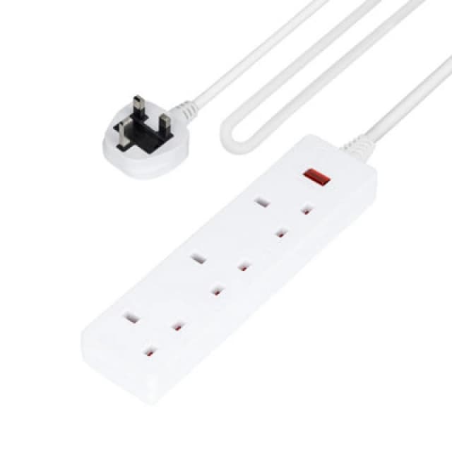 Geepas 3 Gang Extension Lead, 3M Cable Indicator Light