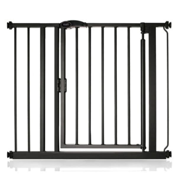 Bettacare Auto Close Pet Gate, 89.4Cm - 96.4Cm, Matt Black, Pressure Fit Stair Gate For Dog & Puppy