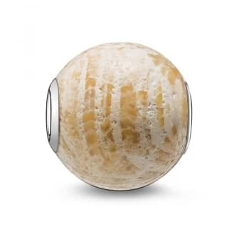 Ladies Thomas Sabo Sterling Silver Karma Beads - Jasper Daisy Bead