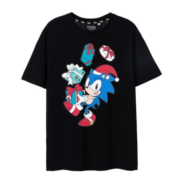 Sonic the Hedgehog Sonic the Hedgehog Men Short Sleeved T-Shirt in Black Size: Small Black S Male 5063203023806