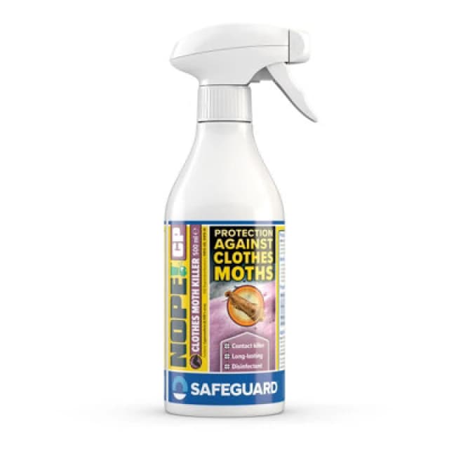 NOPE! Nope Cp Moth Killer Spray (500Ml) Fast Acting, Odourless, Long-Lasting Moth Repellent For Home, Clothes, Wardrobe, Room, Carpets
