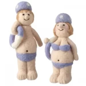 Wool Bathing Couple (One Random Supplied) by Heaven Sends