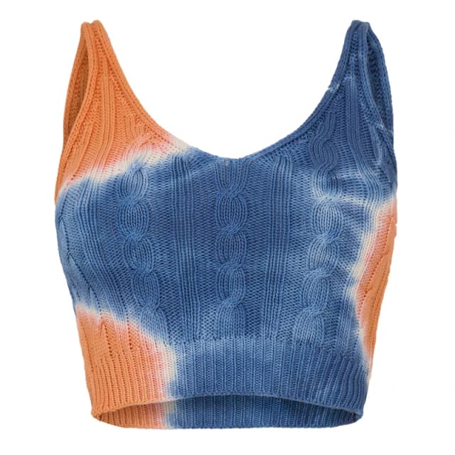 Diesel Womens Mila Maglia Knitted Top Orange+Blue female 6