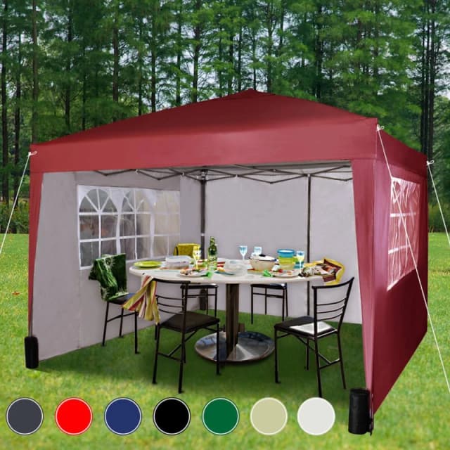 MCC DIRECT Mcc 3 x 3m Pop up Gazebo Waterproof Outdoor Garden Marquee Canopy WS RED GZ1117