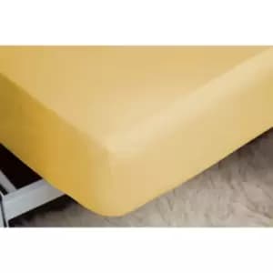 Easy Care Fitted Sheet Double Saffron