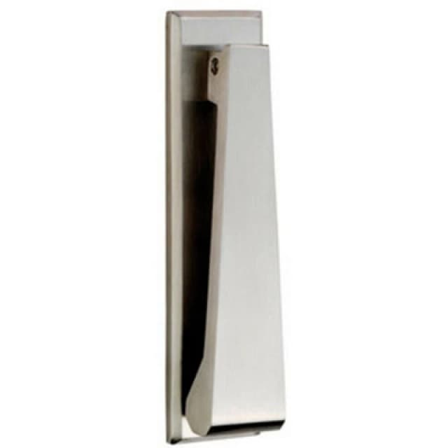 Loops Slimline Contemporary Door Knocker 128mm Fixing Centres Satin Stainless Steel Metallics