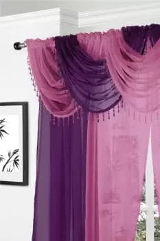 Beaded Voile Swag Panel