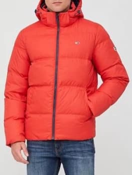 Tommy Jeans TJM Essential Down Jacket - Red, Size XL, Men