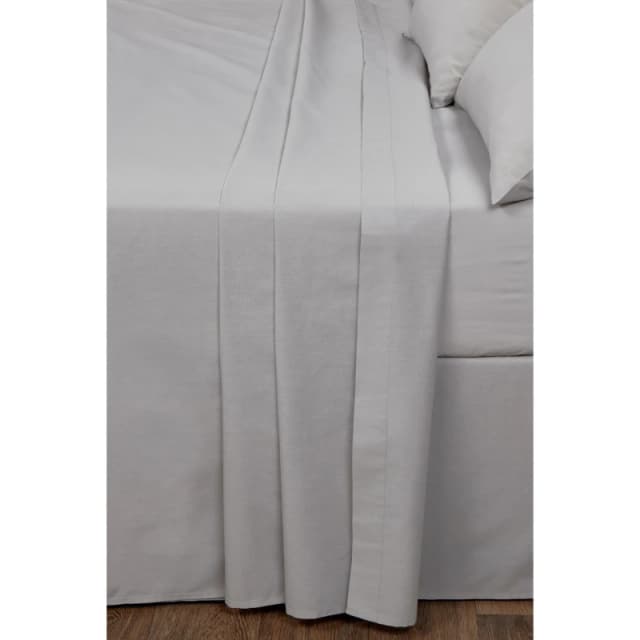 Homelife Non Iron Plain Dyed Flat Sheet - Grey Grey Single
