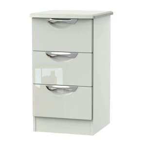 Indices 3-Drawer Bedside Cabinet - White/Grey