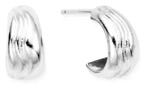 ChloBo SEH3324 Waves Huggie Hoops Sterling Silver Jewellery