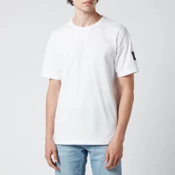 Calvin Klein Jeans Mens Organic Cotton Badge T-Shirt - White - M
