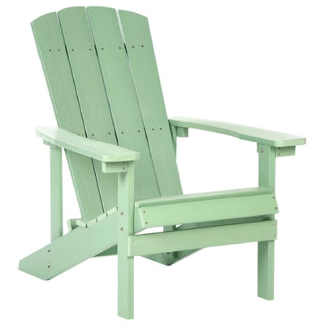 Beliani Garden Chair Adirondack Light Green