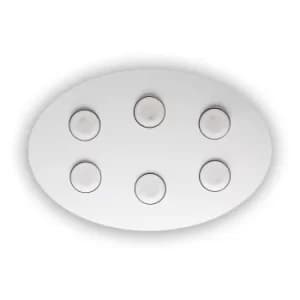 Logos 6 Light Ceiling Light White