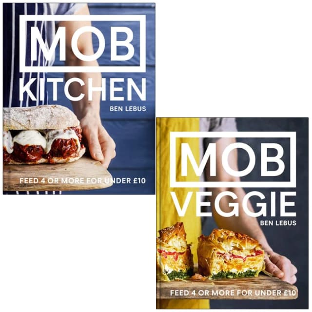 Mob Kitchen & MOB Veggie Feed 4 for under 10 pounds By Ben Lebus 2 Books Set Ben Lebus Books
