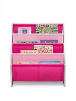 My Size Book Rack- White/Pink