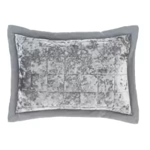 Catherine Lansfield Silver Crushed Velvet Pillow Sham Pair Silver