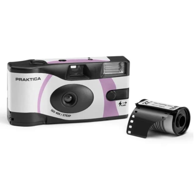 Praktica Single Use Disposable Colour Film Camera with Flash - Pink -