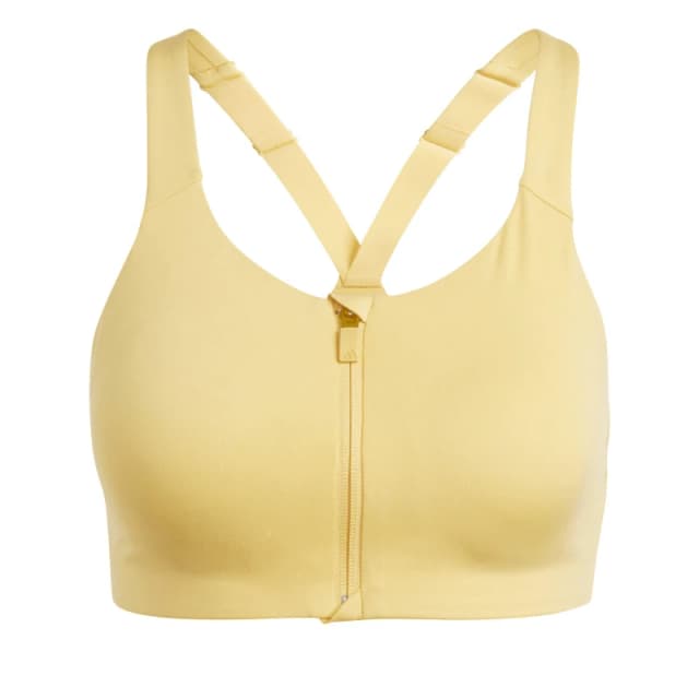adidas Tlrdim Lux Zipped Non Wired High Impact Sports Bra Yellow female 30C