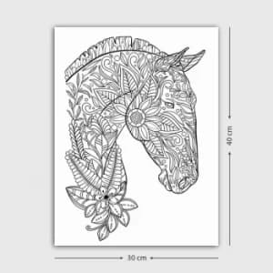 MANDALA100 White Black Decorative Canvas Painting