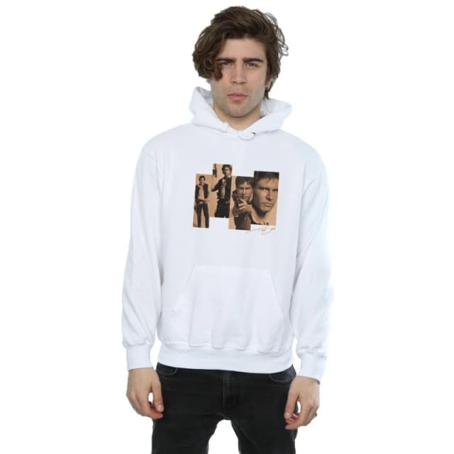 Star Wars Star Wars Men Han Solo Photoshoot Hoodie in White Size: Small White S Male 5057736869697