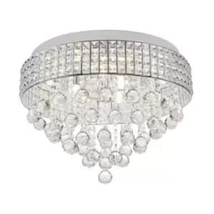 Capri Ceiling Light, Chrome, 9x G9