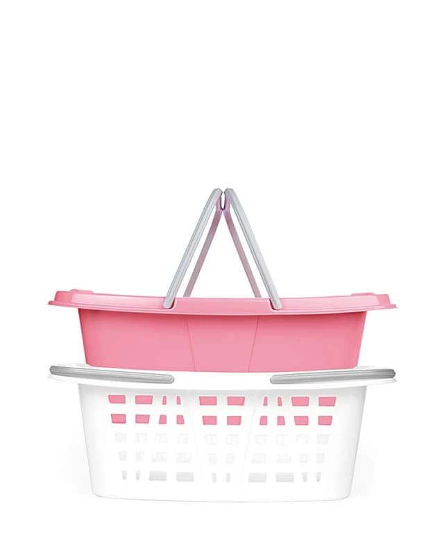 Beldray Beldray Set of 2 Laundry Baskets Pink Pink - Beldray Pink HR83901