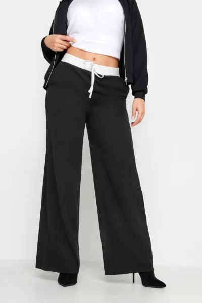Petite Contrast Trousers