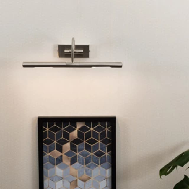 ValueLights ValueLights Capri Adjustable Twin Bulb Picture Slim Wall Light with G9 Bulbs in Metallic Silver Metallic Silver One Size Unisex 5016529046