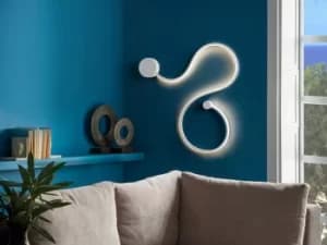 Grafos Integrated LED Wall Light, Matt White