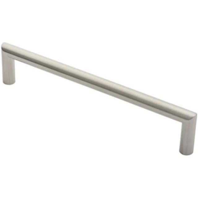 Loops 19mm Mitred Pull Door Handle 300mm Fixing Centres Satin Stainless Steel Metallics