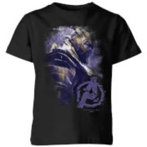 Avengers Endgame Thanos Brushed Kids T-Shirt - Black - 11-12 Years