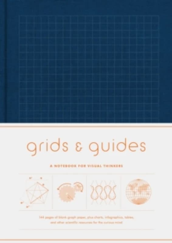 Grids & Guides (Navy) Notebook : Navy Notebook / blank book