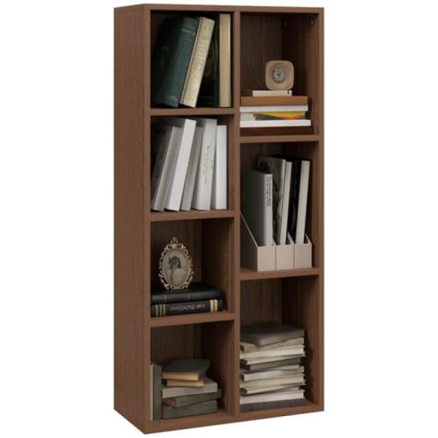 HOMCOM Bookcase Modern Bookshelf Cabinet For Home Office Walnut 836-367V80WN