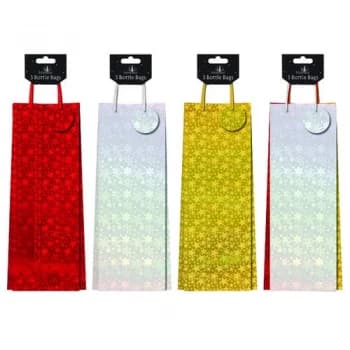 Pack 3 Holographic Bottle Bags Pack of 12 8454