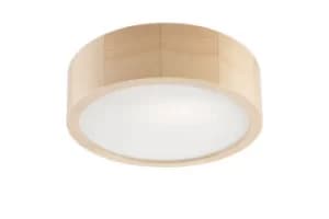 Round Cylindrical Ceiling Light Pine, 1x E27