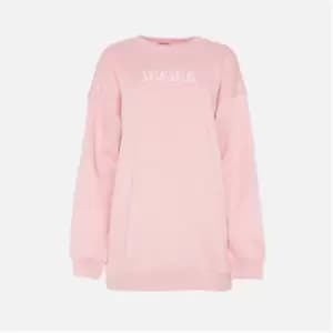 Missguided Maternity Mama Embroidered Sweatshirt - Pink